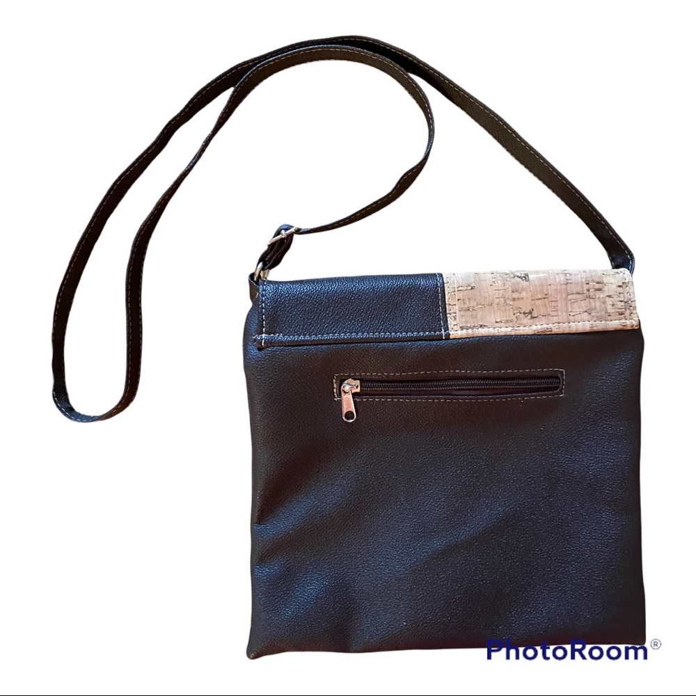 Brown Cork Patchwork Crossbody - image 2